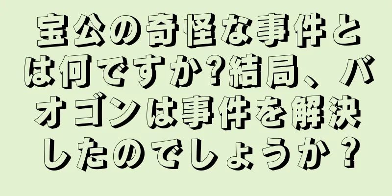 宝公の奇怪な事件とは何ですか?結局、バオゴンは事件を解決したのでしょうか？