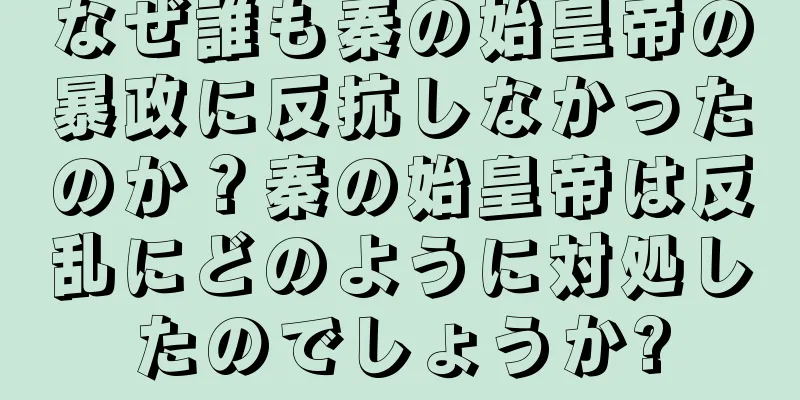 なぜ誰も秦の始皇帝の暴政に反抗しなかったのか？秦の始皇帝は反乱にどのように対処したのでしょうか?