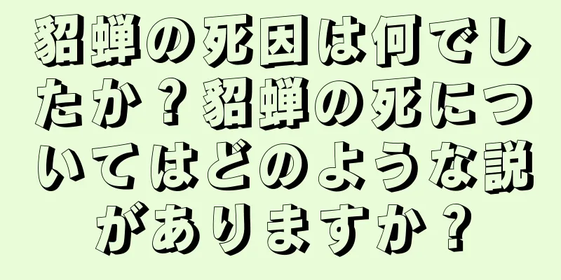 貂蝉の死因は何でしたか？貂蝉の死についてはどのような説がありますか？