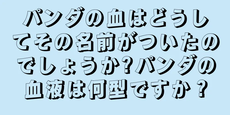 パンダの血はどうしてその名前がついたのでしょうか?パンダの血液は何型ですか？