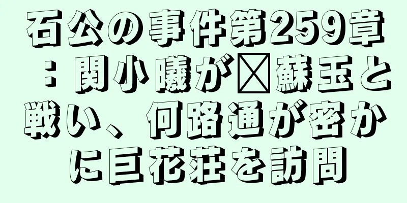 石公の事件第259章：関小曦が郝蘇玉と戦い、何路通が密かに巨花荘を訪問