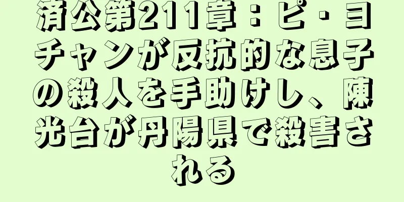 済公第211章：ピ・ヨチャンが反抗的な息子の殺人を手助けし、陳光台が丹陽県で殺害される