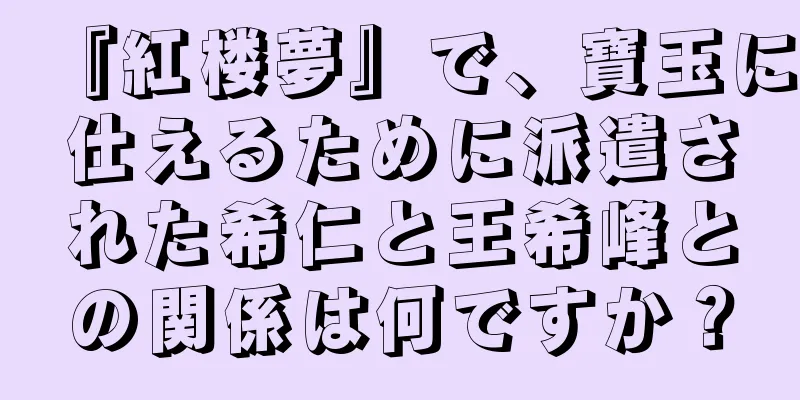 『紅楼夢』で、寶玉に仕えるために派遣された希仁と王希峰との関係は何ですか？