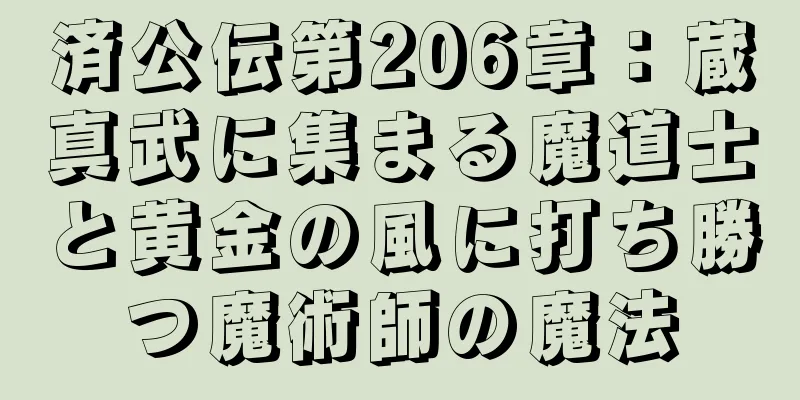 済公伝第206章：蔵真武に集まる魔道士と黄金の風に打ち勝つ魔術師の魔法