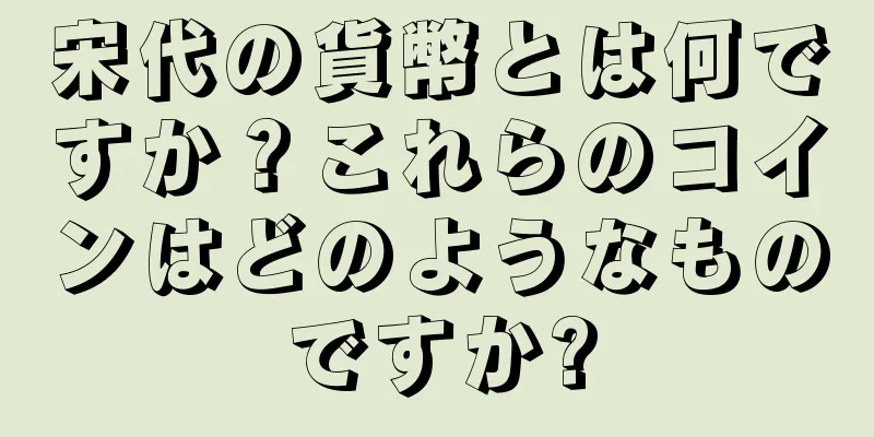 宋代の貨幣とは何ですか？これらのコインはどのようなものですか?