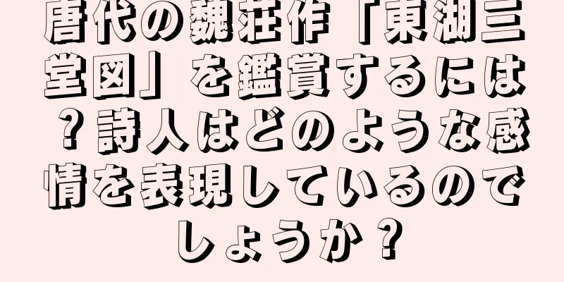 唐代の魏荘作「東湖三堂図」を鑑賞するには？詩人はどのような感情を表現しているのでしょうか？
