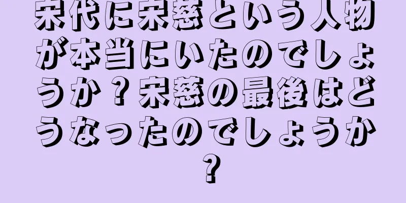 宋代に宋慈という人物が本当にいたのでしょうか？宋慈の最後はどうなったのでしょうか？