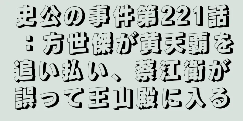 史公の事件第221話：方世傑が黄天覇を追い払い、蔡江衛が誤って王山殿に入る