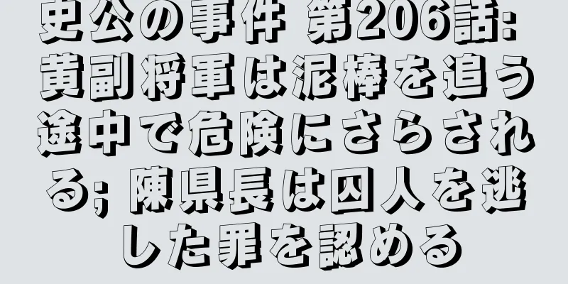 史公の事件 第206話: 黄副将軍は泥棒を追う途中で危険にさらされる; 陳県長は囚人を逃した罪を認める