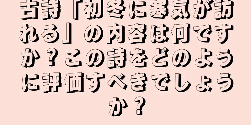 古詩「初冬に寒気が訪れる」の内容は何ですか？この詩をどのように評価すべきでしょうか？