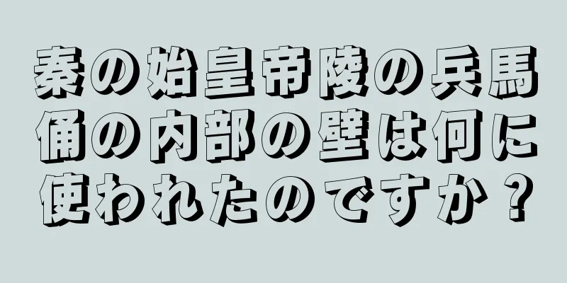 秦の始皇帝陵の兵馬俑の内部の壁は何に使われたのですか？
