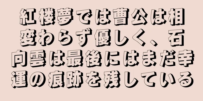 紅楼夢では曹公は相変わらず優しく、石向雲は最後にはまだ幸運の痕跡を残している