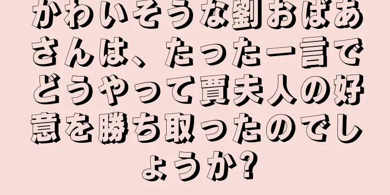 かわいそうな劉おばあさんは、たった一言でどうやって賈夫人の好意を勝ち取ったのでしょうか?