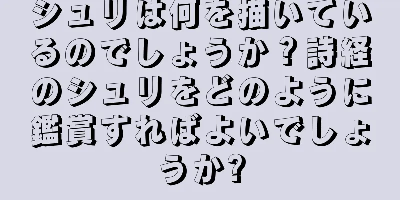 シュリは何を描いているのでしょうか？詩経のシュリをどのように鑑賞すればよいでしょうか?
