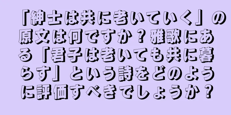 「紳士は共に老いていく」の原文は何ですか？雅歌にある「君子は老いても共に暮らす」という詩をどのように評価すべきでしょうか？