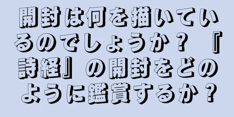 開封は何を描いているのでしょうか？ 『詩経』の開封をどのように鑑賞するか？