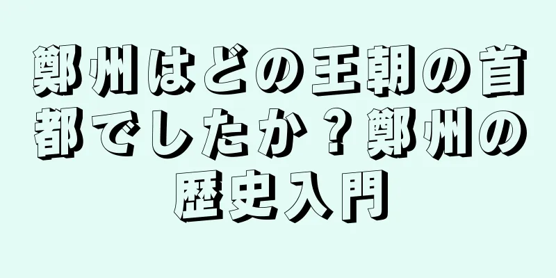 鄭州はどの王朝の首都でしたか？鄭州の歴史入門