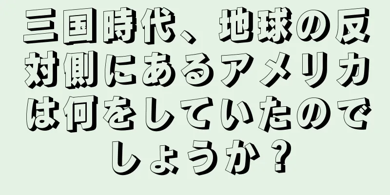 三国時代、地球の反対側にあるアメリカは何をしていたのでしょうか？