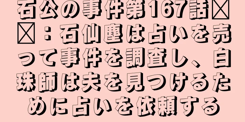 石公の事件第167話​​：石仙塵は占いを売って事件を調査し、白珠師は夫を見つけるために占いを依頼する