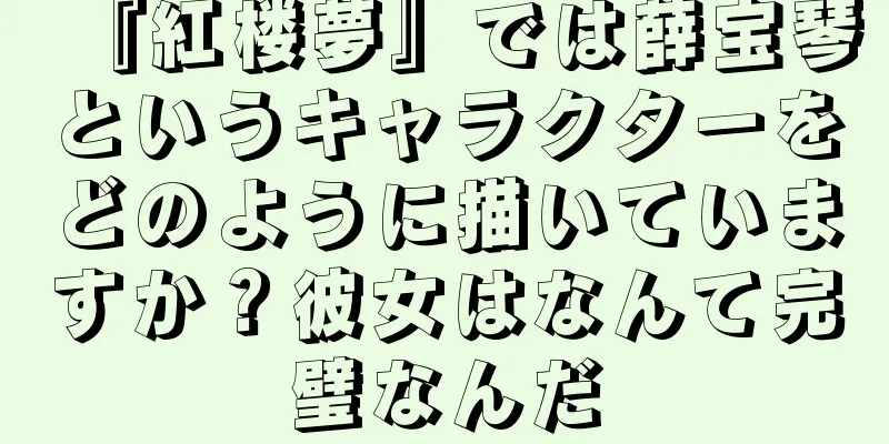 『紅楼夢』では薛宝琴というキャラクターをどのように描いていますか？彼女はなんて完璧なんだ