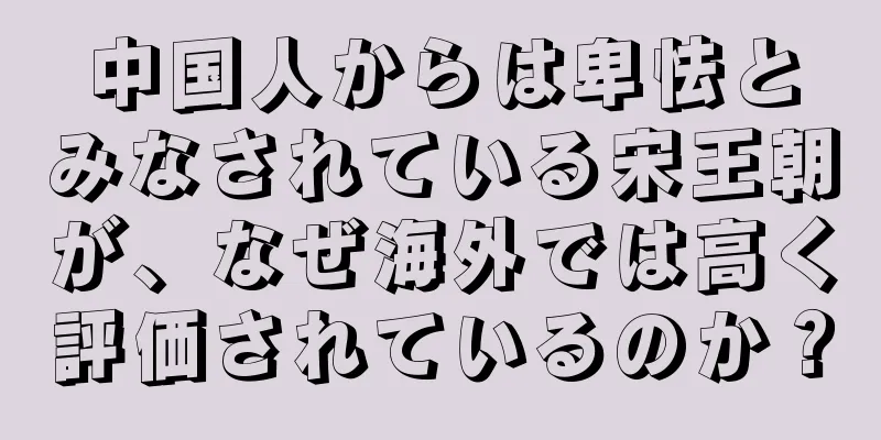 中国人からは卑怯とみなされている宋王朝が、なぜ海外では高く評価されているのか？
