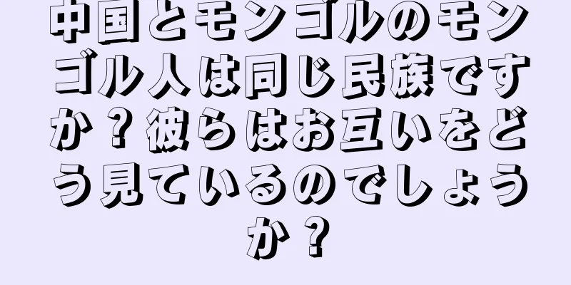 中国とモンゴルのモンゴル人は同じ民族ですか？彼らはお互いをどう見ているのでしょうか？