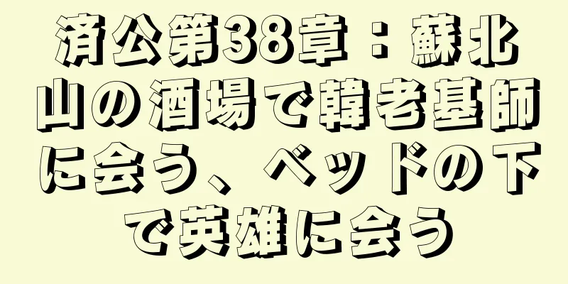 済公第38章：蘇北山の酒場で韓老基師に会う、ベッドの下で英雄に会う
