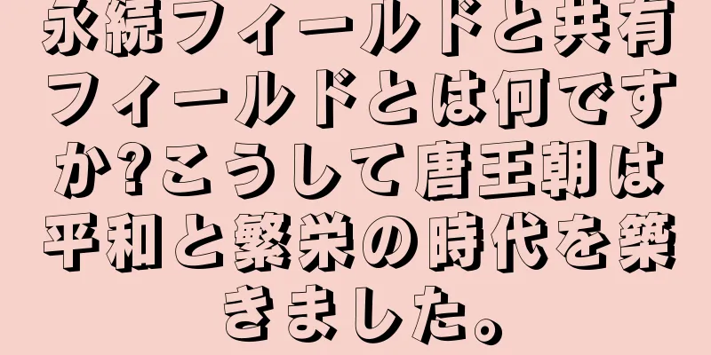 永続フィールドと共有フィールドとは何ですか?こうして唐王朝は平和と繁栄の時代を築きました。
