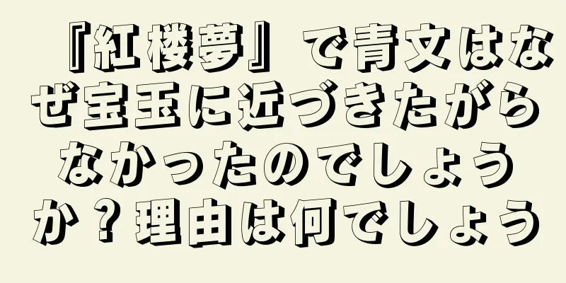 『紅楼夢』で青文はなぜ宝玉に近づきたがらなかったのでしょうか？理由は何でしょう