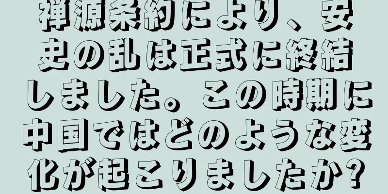 禅源条約により、安史の乱は正式に終結しました。この時期に中国ではどのような変化が起こりましたか?