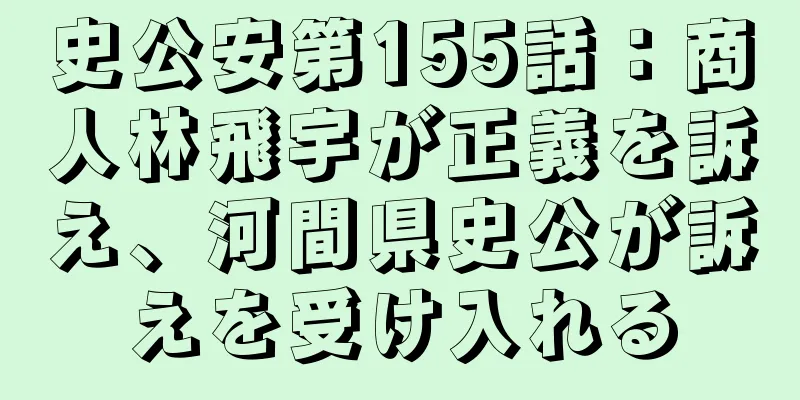 史公安第155話：商人林飛宇が正義を訴え、河間県史公が訴えを受け入れる
