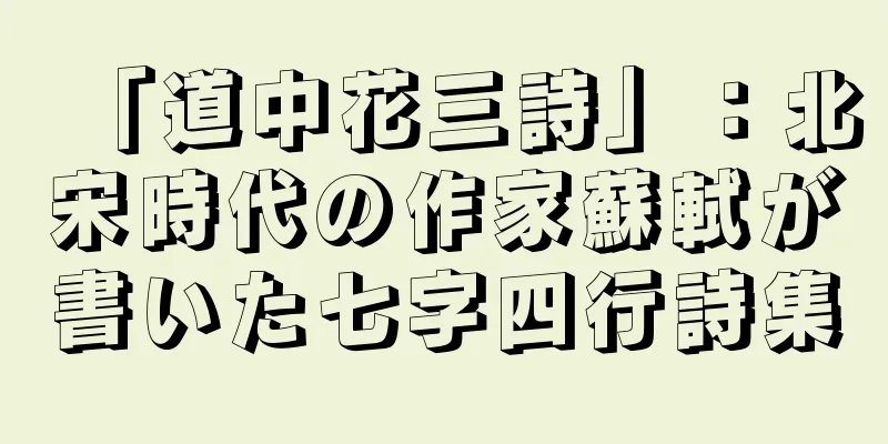 「道中花三詩」：北宋時代の作家蘇軾が書いた七字四行詩集