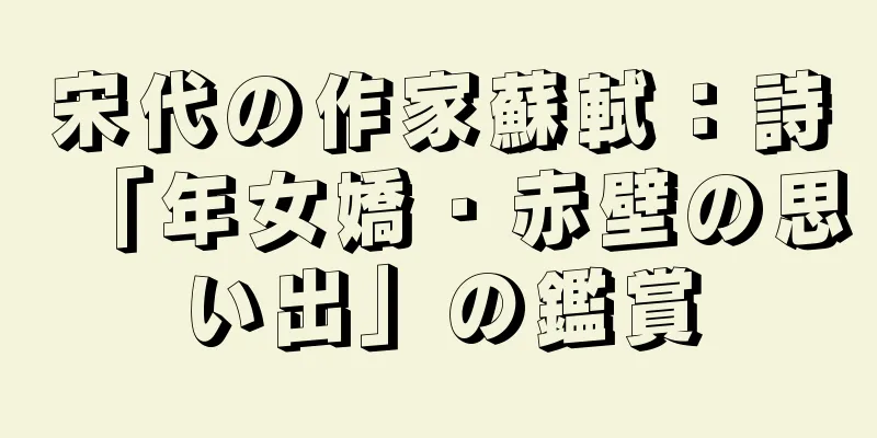 宋代の作家蘇軾：詩「年女嬌・赤壁の思い出」の鑑賞