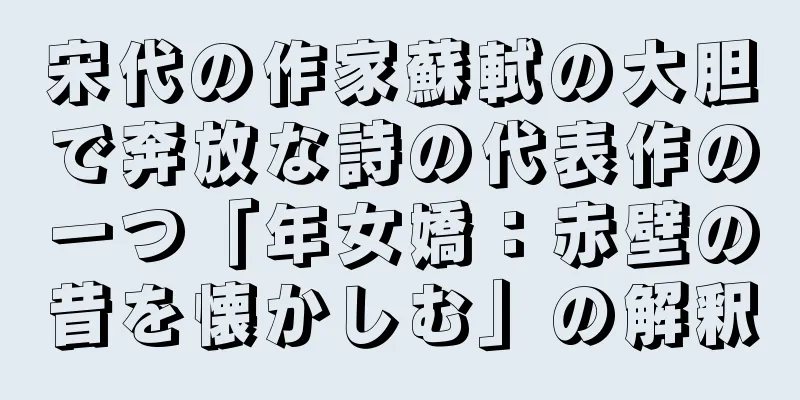 宋代の作家蘇軾の大胆で奔放な詩の代表作の一つ「年女嬌：赤壁の昔を懐かしむ」の解釈