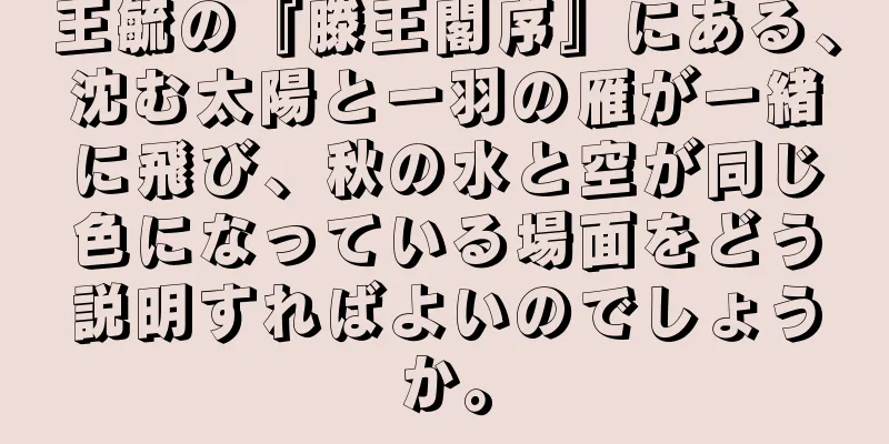 王毓の『滕王閣序』にある、沈む太陽と一羽の雁が一緒に飛び、秋の水と空が同じ色になっている場面をどう説明すればよいのでしょうか。