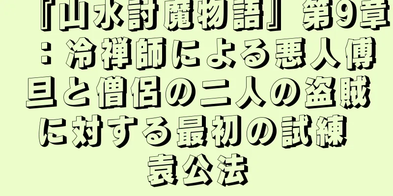 『山水討魔物語』第9章：冷禅師による悪人傅旦と僧侶の二人の盗賊に対する最初の試練 袁公法