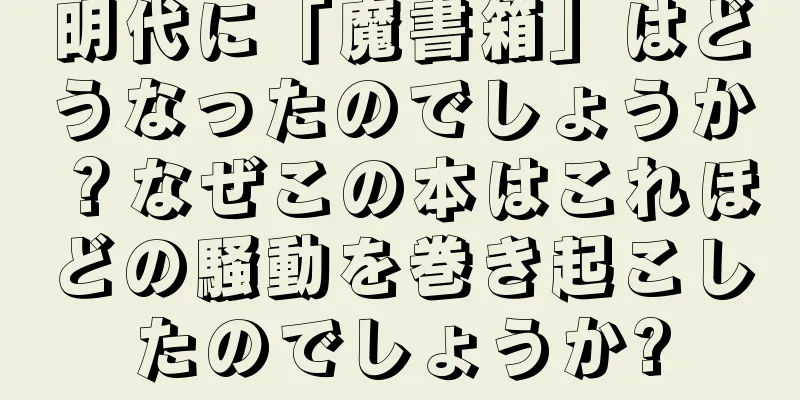 明代に「魔書箱」はどうなったのでしょうか？なぜこの本はこれほどの騒動を巻き起こしたのでしょうか?