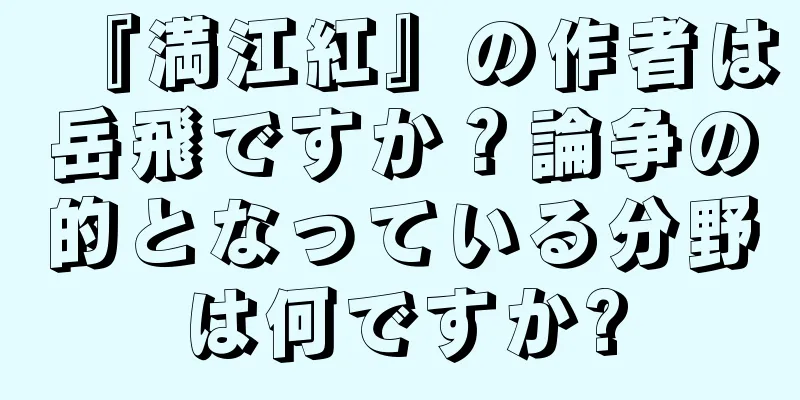 『満江紅』の作者は岳飛ですか？論争の的となっている分野は何ですか?