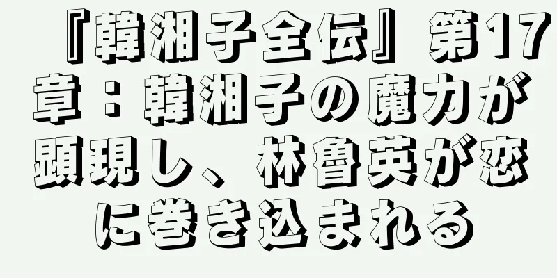 『韓湘子全伝』第17章：韓湘子の魔力が顕現し、林魯英が恋に巻き込まれる