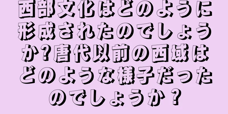 西部文化はどのように形成されたのでしょうか?唐代以前の西域はどのような様子だったのでしょうか？
