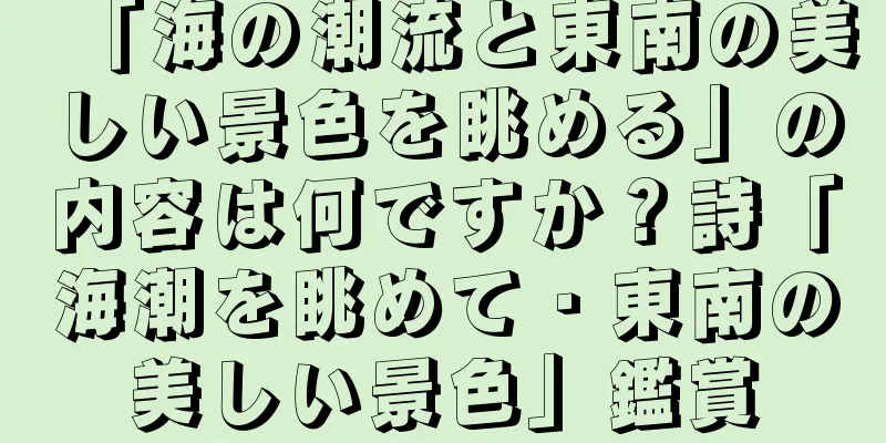 「海の潮流と東南の美しい景色を眺める」の内容は何ですか？詩「海潮を眺めて・東南の美しい景色」鑑賞