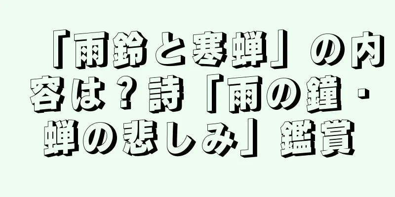 「雨鈴と寒蝉」の内容は？詩「雨の鐘・蝉の悲しみ」鑑賞