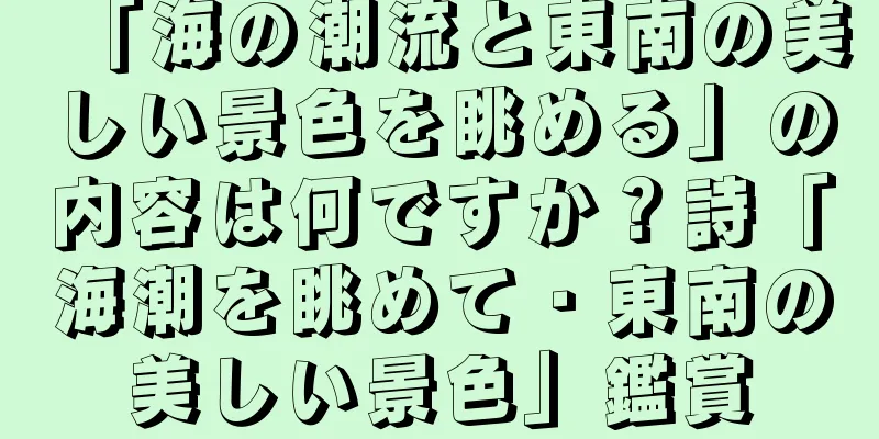 「海の潮流と東南の美しい景色を眺める」の内容は何ですか？詩「海潮を眺めて・東南の美しい景色」鑑賞