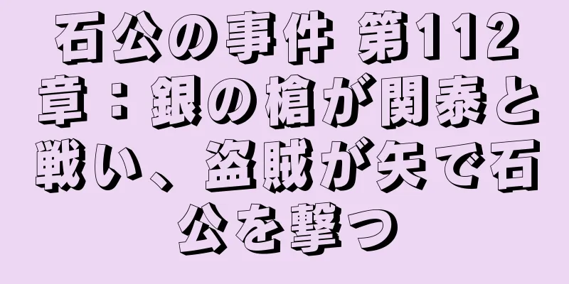 石公の事件 第112章：銀の槍が関泰と戦い、盗賊が矢で石公を撃つ