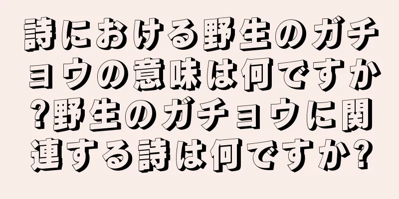 詩における野生のガチョウの意味は何ですか?野生のガチョウに関連する詩は何ですか?