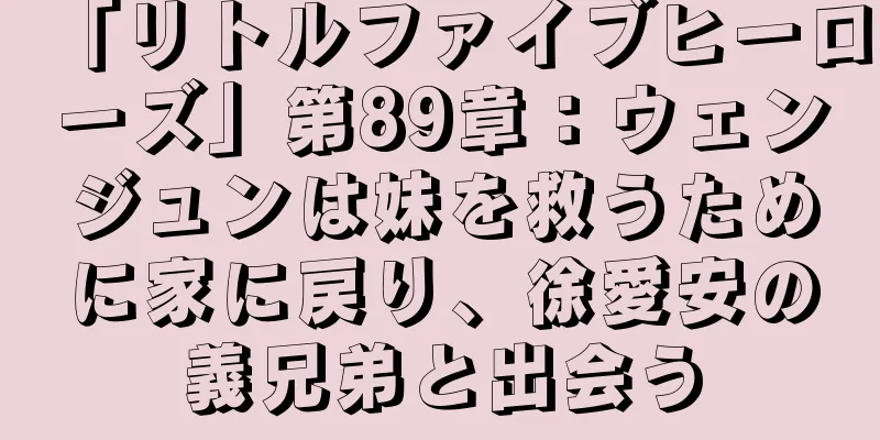 「リトルファイブヒーローズ」第89章：ウェンジュンは妹を救うために家に戻り、徐愛安の義兄弟と出会う
