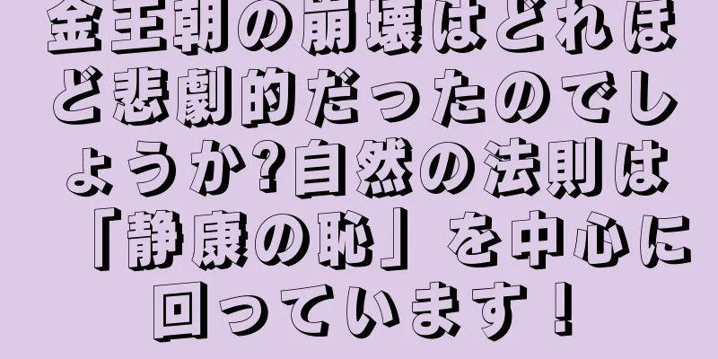 金王朝の崩壊はどれほど悲劇的だったのでしょうか?自然の法則は「静康の恥」を中心に回っています！