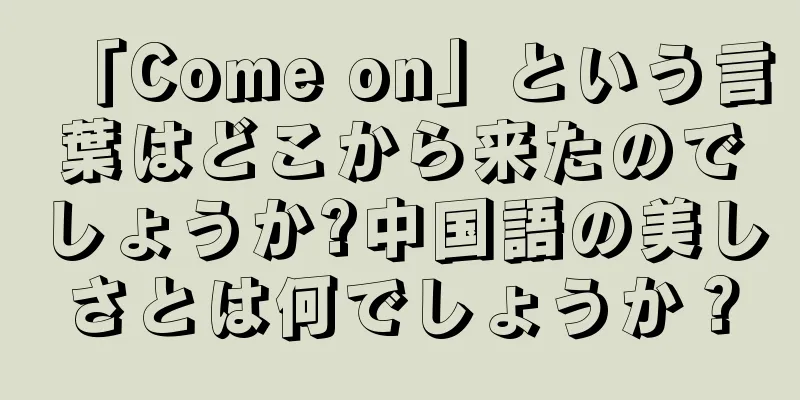 「Come on」という言葉はどこから来たのでしょうか?中国語の美しさとは何でしょうか？
