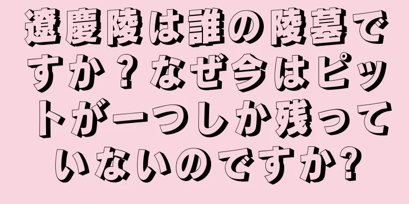 遼慶陵は誰の陵墓ですか？なぜ今はピットが一つしか残っていないのですか?