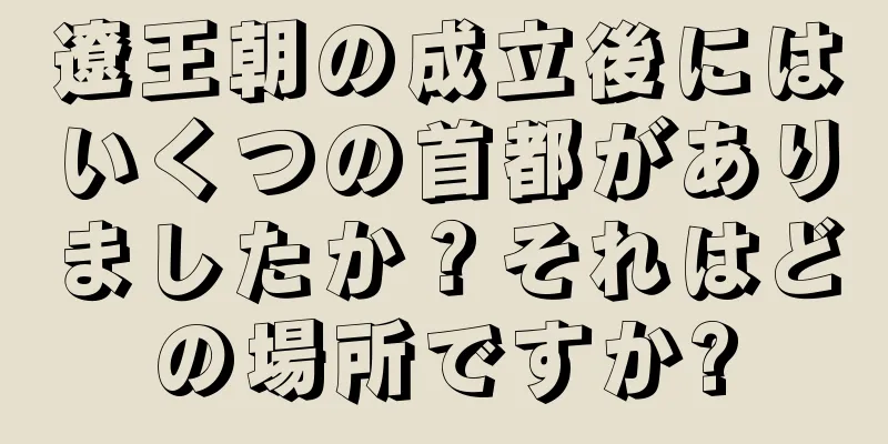 遼王朝の成立後にはいくつの首都がありましたか？それはどの場所ですか?